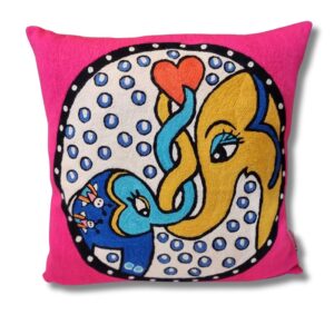 Pude – EleFantastisk Omsorg – Pink – 100 % håndlavet
